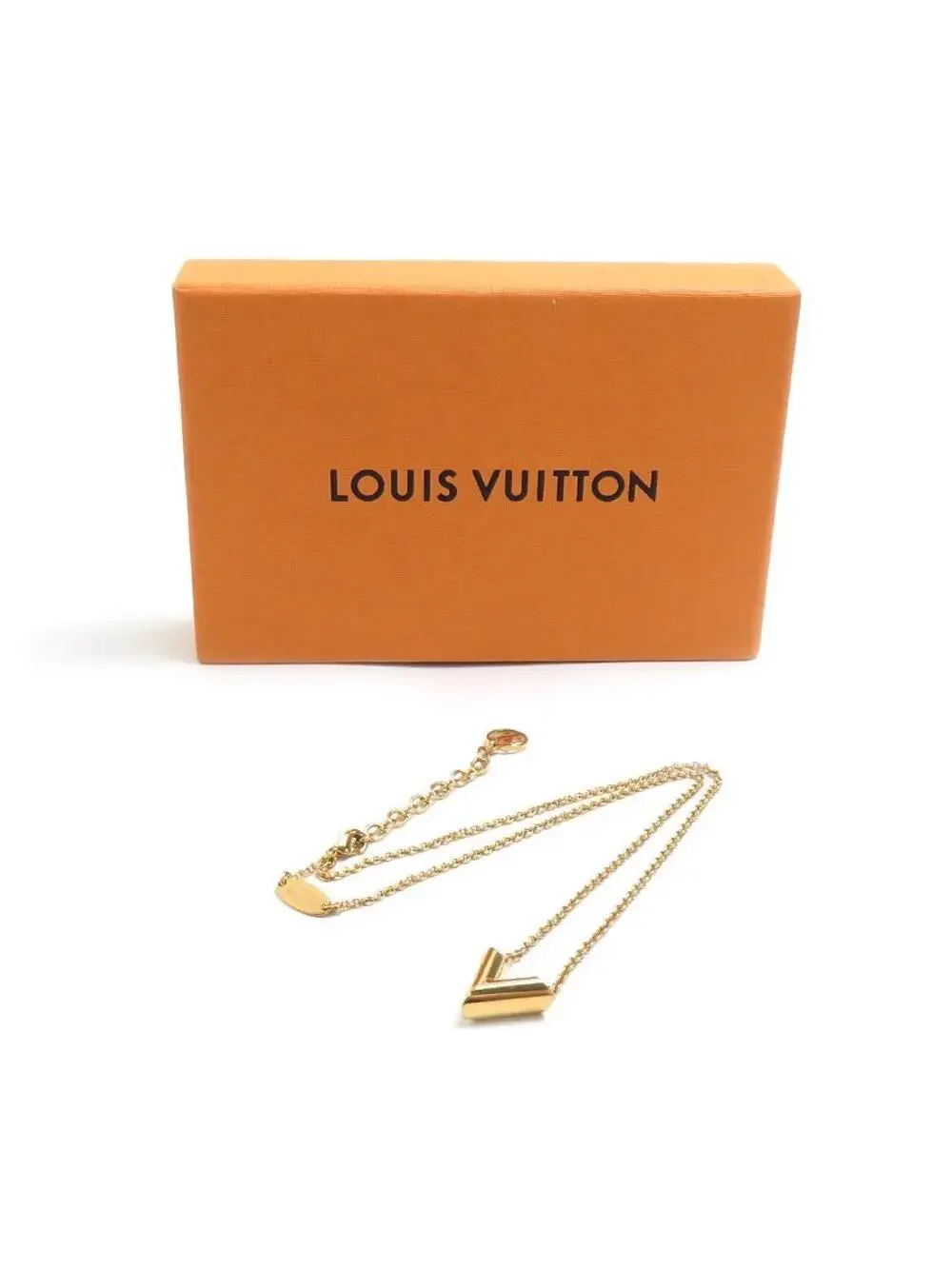 Auth Louis Vuitton Essential V Necklace #328748L27B